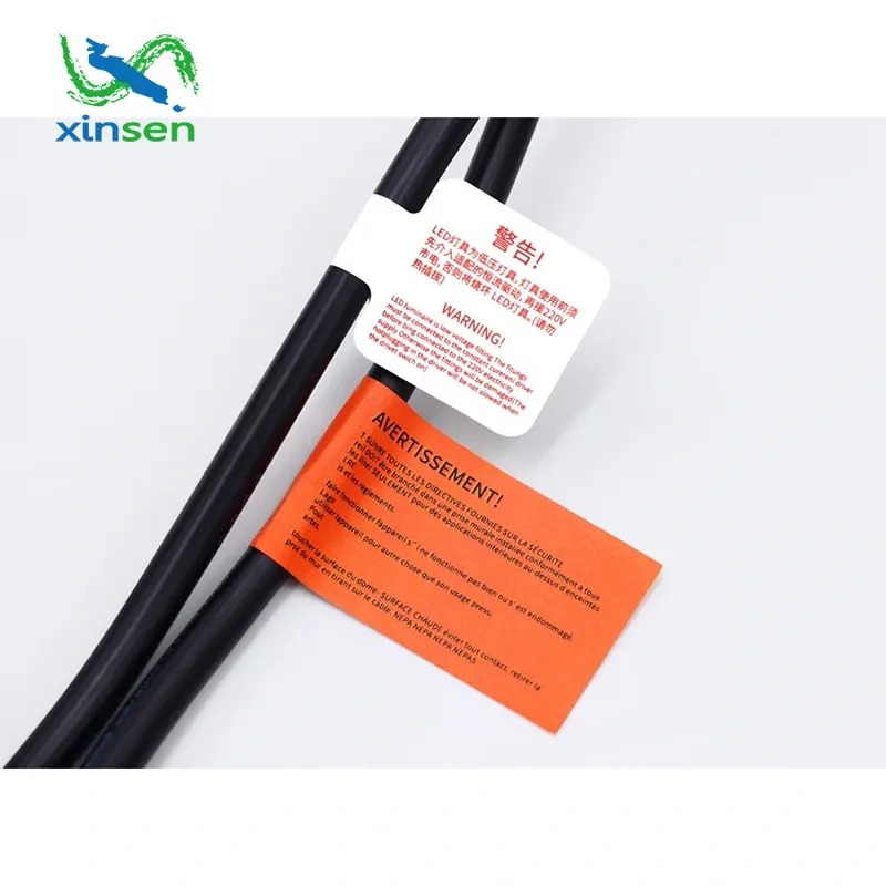 Csúszásgátló tápkábel címke