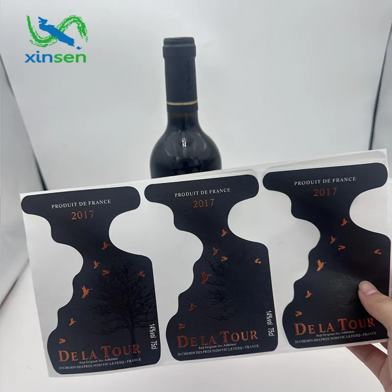 Papír borosüveg címkék