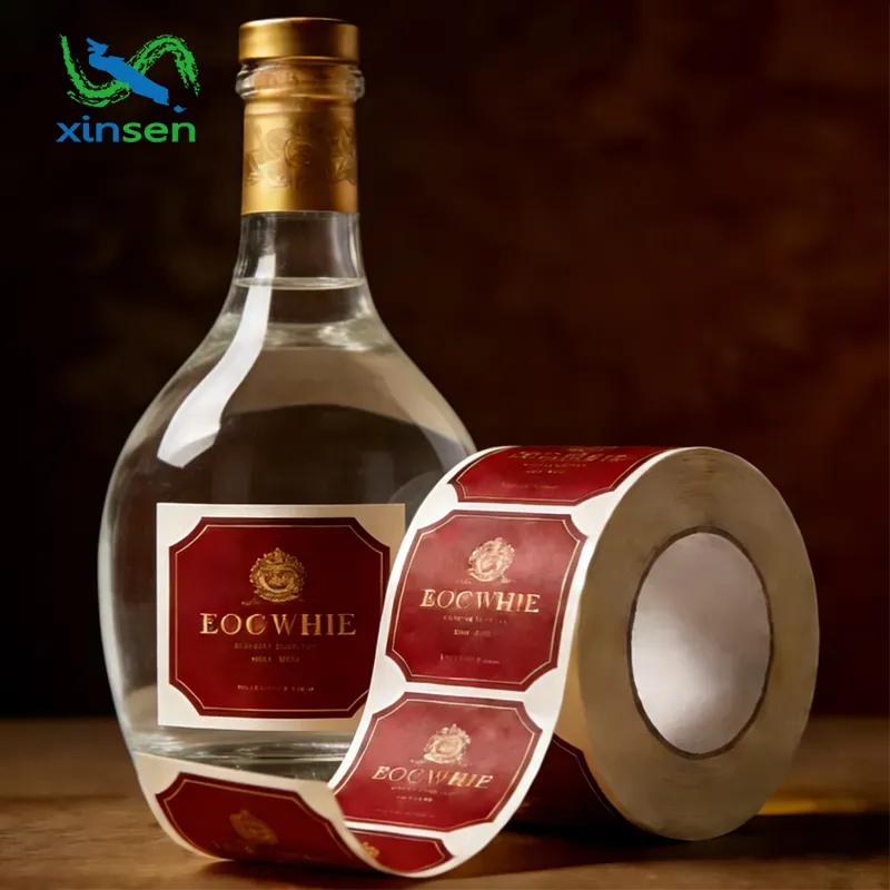 Fehér italos palackok címkéi